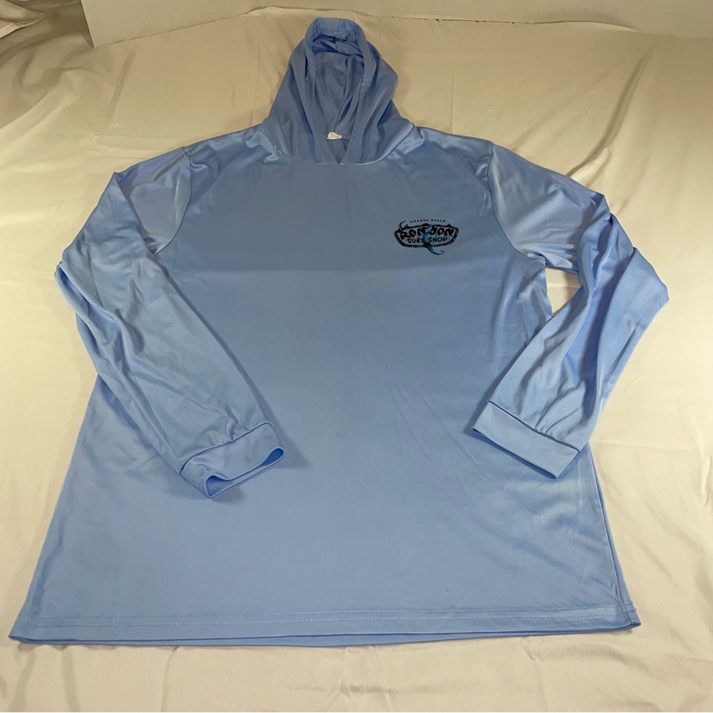 Ron Jon Surf Shop Light Blue‎ Hooded Long Sleeve Shirt